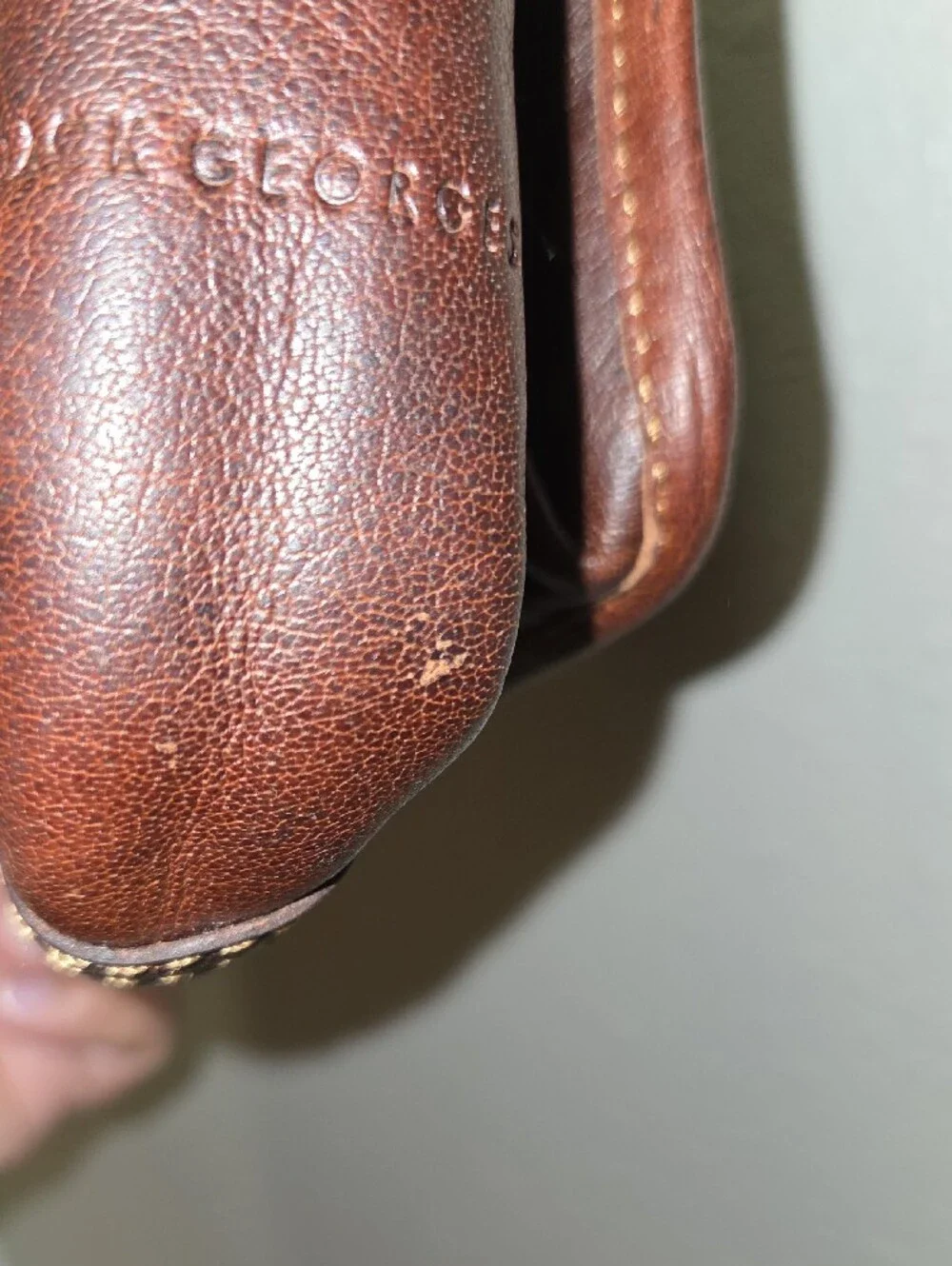 Jack Georges Classic Brown Leather Crossbody Bag for Men